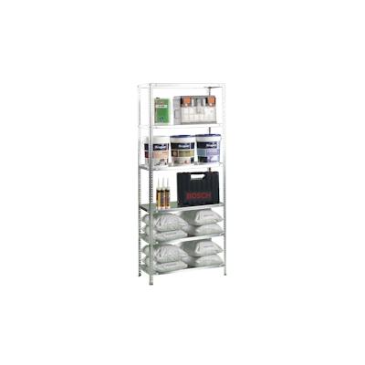 SimonRack Metallregal mit Schrauben Advantage 6 Fachböden mit 75 kg pro Ebene Farbe VERZINKT 2000x900x300 mm (Höhe x Länge x Breite) Image