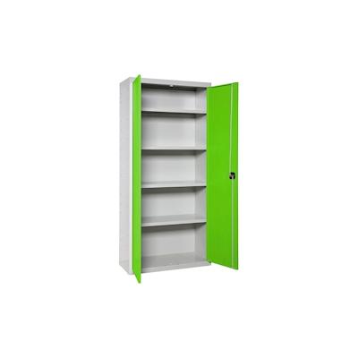 SimonRack Metallschrank 2 Türen 4 Fachböden Zerlegt GRAU/GRÜN 1800x600x400 mm (Höhe x Länge x Breite) Image