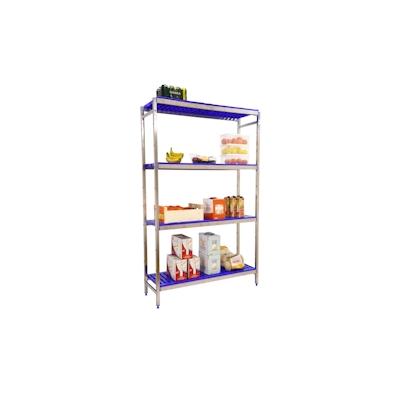SimonRack Simoninox Edelstahl-Regal Grundregal SIMONINOX 4 Fachböden aus Polypropilen 2000x2490x400 mm (Höhe x Länge x Breite) Image