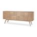 Sable Light Brown Solid Wood Checkered 4 Door Sideboard - 73.0L x 17.0W x 30.5H
