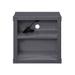 Metal Cargo Nightstand with USB - Industrial Style - 2 Open Compartments
