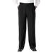 Men's Big & Tall KS Signature No Hassle® Classic Fit Expandable Waist Double-Pleat Dress Pants by KS Signature in Black (Size 44 38)