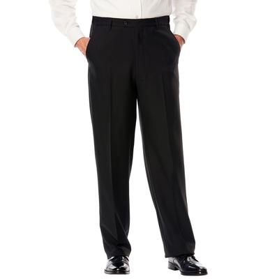 Men's Big & Tall KS Signature Easy Movement® Plain Front Expandable Suit Separate Dress Pants by KS Signature in Black (Size 42 38)