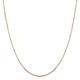 14ct Rose Gold Polished Lobster Claw Closure OWeight in Carat Sparkle Box Chain Necklace Measures 1mm Wide Jewelry Gifts for Women - 46 Centimeters