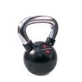 BODYPOWER 8kg Black Rubber Coated Kettlebell with Chrome Handle