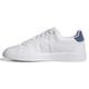 adidas Men's Advantage Premium Leather Shoes Sneakers, FTWR White/FTWR White/Crew Blue, 7.5 UK