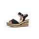 Gabor Women Sandals, Ladies Wedge Sandals,Wedge Sandals,Wedge Heel,Summer Shoe,Comfortable,high,Black (Schwarz) / 17,40.5 EU / 7 UK