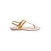 Nine West Sandals: Yellow Print Shoes - Women's Size 9 1/2 - Open Toe