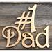 aMonogram Art Unlimited Dad Painted Wooden Wall Décor in Green | 14 H x 18 W x 0.25 D in | Wayfair 91114P-18-shamrock