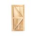 Barn Door - Homacer Paneled Wood Unfinished Barn Door without Installation Hardware Kit Wood in Brown | 42" x 96" | Wayfair HOMDR-4296-XX-Frame
