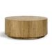 Birch Lane™ Taryn Drum Coffee Table Wood in Brown | 17 H x 42 W x 42 D in | Wayfair 639490FC9F174A94A4D3D10009935630