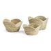 Birch Lane™ Asla Rattan Decorative Bowl - Set of 3 in Brown/White | 9.75 H x 17.5 W x 17.75 D in | Wayfair 694DD3CB26DE41959B0975D5F71B6FDE