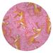 Pink Round 5' Area Rug - Bungalow Rose Palau Area Rug 60.0 x 60.0 x 0.08 D | Wayfair B48F05D601654FE39BC7D0A147CC1C6F