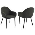 Corrigan Studio® Berardino Arm Chair Dining Chair Upholstered/Fabric in Gray/Black | 33 H x 22.75 W x 25.5 D in | Wayfair