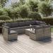 Latitude Run® Rattan Wicker 10 - Person Seating Group w/ Cushions Synthetic Wicker/All - Weather Wicker/Wicker/Rattan in Gray | Outdoor Furniture | Wayfair