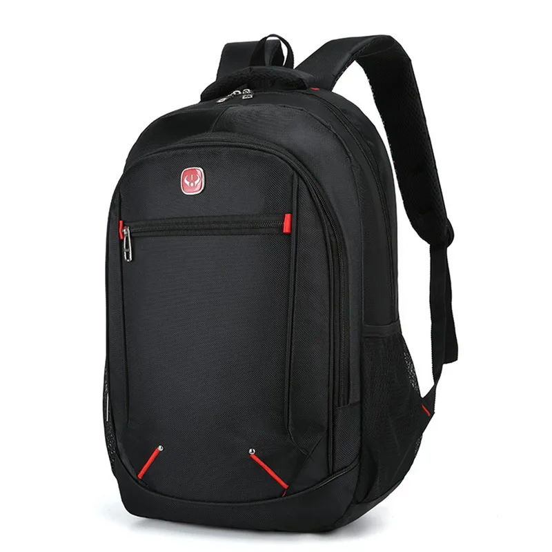 Sac d'école pour étudiants de grande capacité, sac à dos décontracté de couleur unie, matériel Oxford pour hommes, nouveau sac à dos multifonctionnel Simple