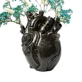 Vase à fleurs en forme de cœur en résine Sculpture Pot de fleur décoration de bureau décor de