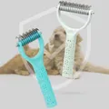 Dog Comb | Professional Pet Mat Remover With Comfort Non-Slip Grip Handle | Dematting Tool For