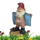 Statue de Gnome de jardin Statue de Gnome en résine pour ornements de pelouse décoration