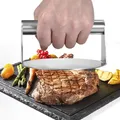 Presse à viande antiadhésive Grill en acier inoxydable rond moule à Hamburger viande de bœuf