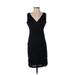 Akris Punto Casual Dress - Sheath Plunge Sleeveless: Black Print Dresses - Women's Size 6