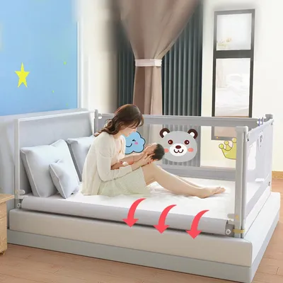 IMBABY-Barrière de lit pour enfants de 0 à 6 ans avec rampe de sécurité réglable recommandé