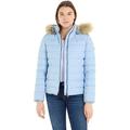 Tommy Jeans Damen Daunenjacke Basic Winter, Blau (Chambray Blue), L