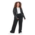 TRENDYOL Damen Women High Waist Wide Leg Plus Size Jeans Hose, Anthrazit, 48