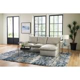 Hopewell 2-Piece Genuine Leather Sofa Chaise, Ice