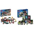 LEGO 60389 City Autowerkstatt, Mechaniker-Spielzeug-Werkstatt & 60388 Gaming Turnier Truck, LKW-Spielzeug mit Minifiguren, Gamer-Geschenk für Jungen und Mädchen und Fans von E-Sports ab 7 Jahren