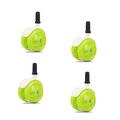 BAYWYI Baby Walker Wheels Replacement, Set of 4, Baby Walker Accessories, Plastic Wheels Casters, Universal Wheels (Green)