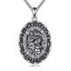 YFN Oval Saint Christopher Necklace Sterling Silver Religious Protector Pendant St Christopher Jewellery Gifts for Women Girls Men Boys