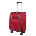 ARIANA® Lightweight 4 Wheel Spinner Soft Shell Suitcase Luggage Carry On Cabin Travel Bag RT905 (Burgundy, 20" Small (H55xW39xD25 cm))