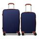 CALDARIUS Suitcase Cabin Bag & Medium | 2 Pcs Suitcase Set |3 Digit Combination Lock | Travel Bag | Dual Spinner Wheels | Luggage l Carry-ons & Hold (Navy Blue, Cabin 20'' + Medium 24'')