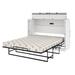 Bestar Pur Cabinet Bed w/ Mattress Metal in White | 45.3 H x 60.3 W x 24.5 D in | Wayfair WY126193-000017