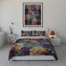 The Holiday Aisle® Adhurim Organic Velvet Flannel Comforter Set Polyester/Polyfill/Flannel in Blue/Indigo/White | Wayfair
