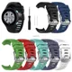 Bracelet de rechange pour montre intelligente Garmin Forerunner 610 en caoutchouc noir en Silicone