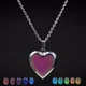 Mood Necklaces Peach Heart Love Pendant Necklace Temperature Control Color Change Necklace Stainless