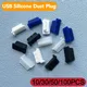 USB Dust Plug Charger Port Cover Cap Female Jack Interface Universal Silicone Dustproof Protector