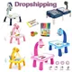 Kids Painting Board Toys Children LED Projector Art Painting Table Desk Arts Toy Educational