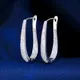 CWWZircons Micro Pave Cubic Zirconia Stone White Gold Color Luxury Big Hoop Earrings New Fashion
