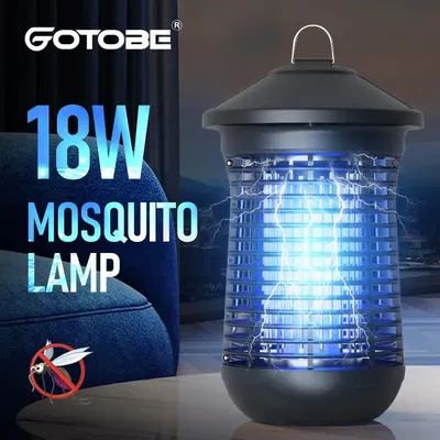 6W/18W UV Bulb Electric Shock Mosquito Killer Lamp 365nm Light Control Fly Trap Flies Insect Killer Bug Zapper Mosquito Lights
