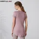 Women Yoga Shirts Short Sleeves Sport T-Shirts Breathable Slim Running Shirt Quick Dry Gym Fitness