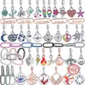 2024 New Me Series Two-ring Connector Links Lucky Mini Charm Beads Fit Original Pandora Me