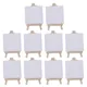 10 PCS Painting Craft Drawing Kids Easel Decoration Mini Canvas Panel Wooden Sketchpad Settings