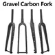 Cyclocross Bike Full Carbon Ultralight Road Bike Fork 100mm Gravel Carbon 700C 1-1/8" Straight/Taper