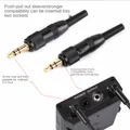 PURELINE Black 3.5mm 1/8‘’ Stereo Screw locking Audio Lock Connector for Sennheiser Sony Nady