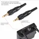 PURELINE Black 3.5mm 1/8‘’ Stereo Screw locking Audio Lock Connector for Sennheiser Sony Nady