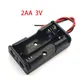 2 x 1.5V AA Battery Holder AA Battery Case 2AA Battery Box Black Wire Leads Case For 2 aa batteries