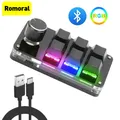 USB Custom Keyboard Macro 3/6 Key 1 Knob Programming RGB Bluetooth Gaming Photoshop Hotswap Mini